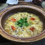 かたつむり - 熊肉エキスにさらにイ○テン酸が加わり、うまみの塊となった雑炊