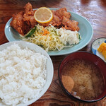 さとう食堂 - がっつり！から揚げ定食。