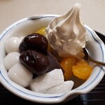 みはし - 栗クリームあんみつ＋白玉