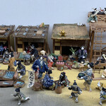 鰻 川淀 - 昨日訪れた小倉城に展示されてたミニチュア。中央で鰻を売ってる人がいる。