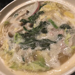 鶏料理ひとりひとり - 鶏ガラスープの絶品鍋　〆のラーメン