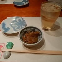 祇園 蕪屋 - 梅酒ソーダ、お通し