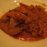 トラットリア シチリアーナ・ドンチッチョ - 仔牛トリッパと茄子、アーモンドのトマト煮込み1