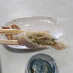 Dairen Shokudou - やっと断面に合ったか！!～さっぱりした野菜餃子です。付け汁は酢と辣油のみ～濃い味のソースカツにマッチング