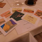 トラットリア・アルベロ - ワインリストはワインのエチケット