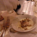 トラットリア・アルベロ - ジャガイモのヴィシソワーズ　フォアグラのムース　ピエモンテ産サマートリュフがけ