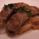 トラットリア・アルベロ - 自家製サルシッチャ　キャベツのワインビネガーソテー