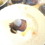 La Brianza - 富山県産ぶりカルパッチョ。やっぱり冬のぶりおいしいですね～薬味やソースも、とても素材を引き立ててくれて楽しめます☆