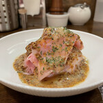 創作麺工房 鳴龍 - 「うす切りチャーシュー（マスタードソース）」400円