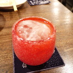 郷酒 - 鶴梅　完熟にごり　ロック