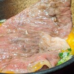 焼肉赤身にくがとう - 元祖イチボの１枚焼き すき焼き風