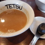 つけめんTETSU - スープ割はやはり焼き石で！