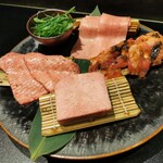 西麻布 焼肉 X - タン盛合せ