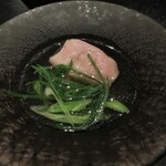 西麻布 焼肉 X - 牛骨スープで頂くタンシャブ