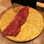 Matsuzakayakinikuresutoransudaku - 大判炙り寿司（599円）