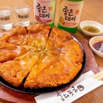 Cheese kimchi pancake
