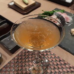 船山温泉 - 夕食①（自家製梅酒）