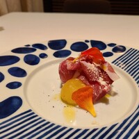 リストランテ カノフィーロ - 生ハムも巨峰も最高！。