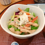 天ぷらふく西 禅と匠 - サラダ
            タルタルソースとドレッシング美味しいです。