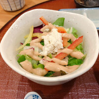 天ぷらふく西 禅と匠 - サラダ
                    タルタルソースとドレッシング美味しいです。
