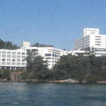 メインダイニング シーホース - 遊覧船から見たホテル全景