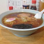 からすや食堂 - しょうゆラーメン 500円＋大盛(2.0玉) 200円