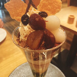 神楽坂 茶寮 - モンブラン抹茶パフェ