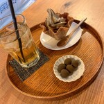 スイーツ食堂 マンテンノホシ - ほうじ茶 三味セット