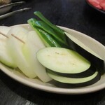うまい亭 - 焼き野菜。　　　　　2020.12.04