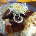 壱蔵 - セットの葱チャーシュー丼