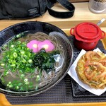 はなちゃんうどん  - えびかき揚げ天そば　大盛り　600円