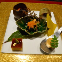 星のや 京都 ダイニング - 八寸6品 食物月の肴核