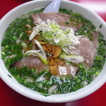 チャーシューメン＋ニラ（揚げニンニク）トッピング