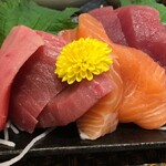 市場カフェ 黒銀 - 刺身定食ご飯大盛