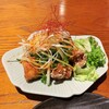 Yakitori Aoi - 半額ピリ辛ネギ盛り竜田。290円+税