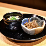 焼鳥しん - きんぴら牛蒡＆なめ茸水煮