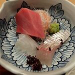 馳走 山傳 - 鮪・縞鯵・目一鯛