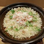 馳走 山傳 - 蟹と蓮根のご飯
