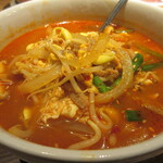 ビストロ 龍王 - 追加で〆のユッケジャンクッパ