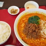 中国料理 川菜味 - 担々麺大盛り・ライスセット（1100円）