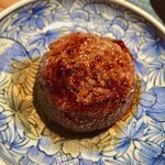 とり茶太郎 - 椎茸肉詰めは串から外してタレたっぷりで出てきます　あと5つ食べたいよ