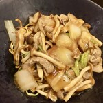 かつぎや - 締めはキノコ餡掛け焼きそばにしました