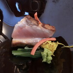 割烹 新多久 - 鮭の昆布〆