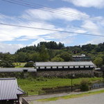 繊月酒造株式会社 - お土産物売り場より人吉城址を望む