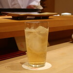 鮨 しみづ - 山崎焙煎樽仕込み梅酒ソーダ割