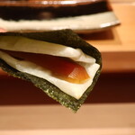 鮨 しみづ - カラスミの磯辺巻