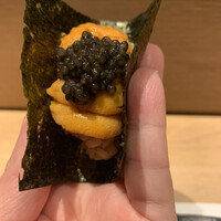 恵比寿 鮨 栞庵 やましろ - 紫ウニの巻物