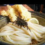 うどん松もと - とり天ざる750円 