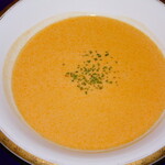 ベルマリン - ステーキは伊勢海老スープが来ました