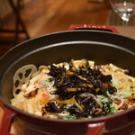 あわじ浜離宮 別荘 鐸海 - 2012_あわじ浜離宮 別荘 鐸海_御食事：寒蛸とちりめんの炊き込みご飯風パエリア